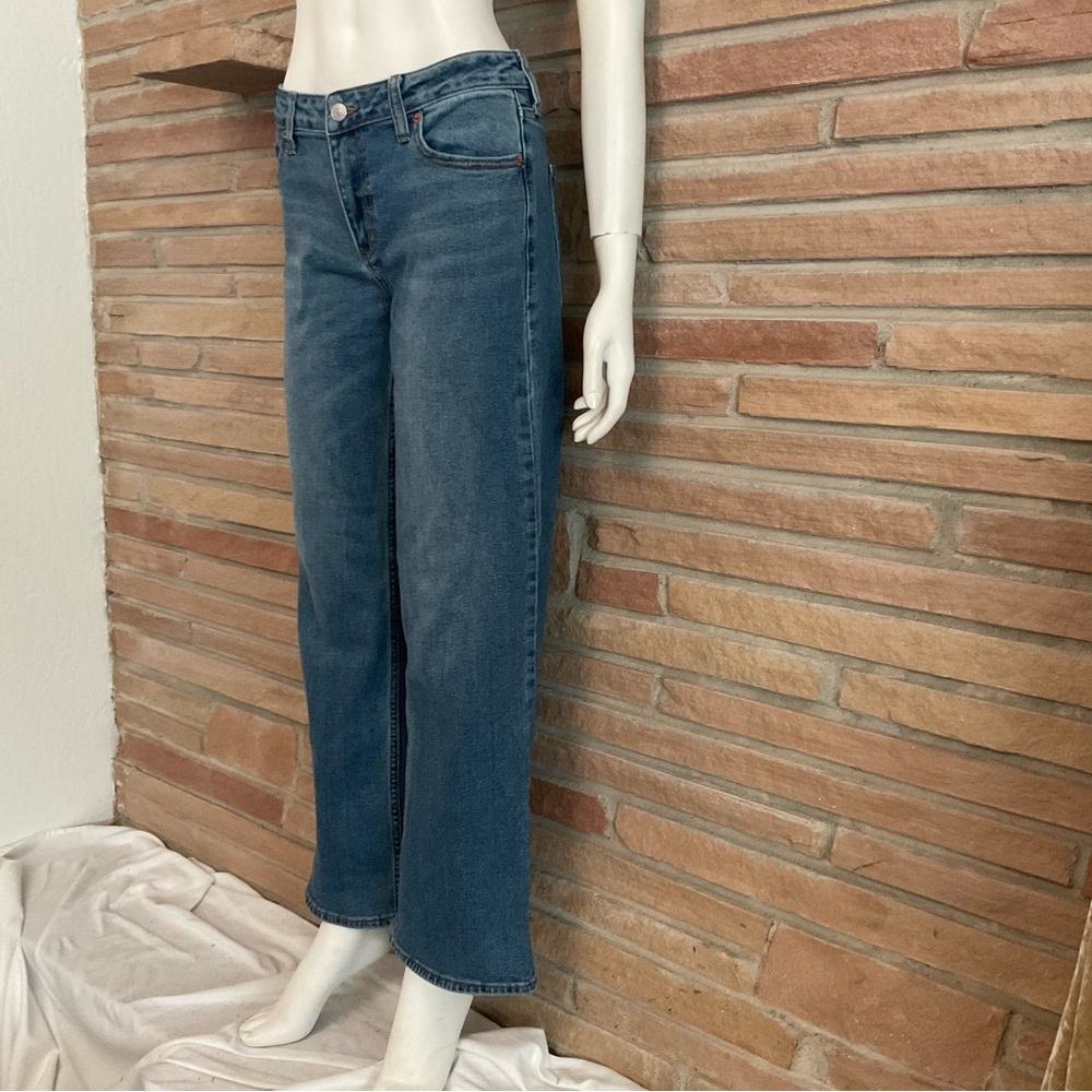 SONG Straight Wide Leg Mid Rise Jeans 7/28 - Picture 2 of 8